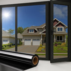 Rockrose Professional Blackout Window Tint for Home – Sun Blocking Privacy Film for Home Offices Room Darkening Heat Blocker with 99% UV Protection – Total Blackout 48in x 100FT