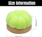Uxney Pin Cushion,Wooden Sewing Pin Cushion Pincushion Needle Cushion for Sewing Quilting Needlework DIY Crafts(Fluorescent Yellow,2 PCS)