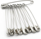 vrupin 50PCS Safety Pins, 3Inch/76mm Safety Pins Metal Nickel Plated Steel Sewing Accessories Kit for Baby Clothing, Crafts & Arts