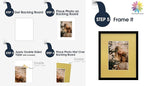 Mat Board Center, Pack of 10, 8x10 for 5x7 Old Gold Color Mats - Bevel Cut, Acid Free, 4-ply Thickness, White Core - for Pictures, Photos, Framing