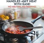 Culinary Couture 4-Piece Grey Baking Spatula Set - Rubber Spatulas Silicone Heat Resistant, BPA-Free - Spatula Set for Nonstick Cookware - Silicone Baking Utensils