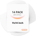 Egofine 14 Pack Mat Board, 11x14 Backing Board, Acid Free White Uncut Mat Board for Photos, Pictures, Frames, Artworks and Paints