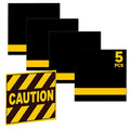 5PCS Laser Engraving Double Color ABS Plastic Sheet,Two-Tone Laserable Engraving Plastic Sheets for Name Badge,Office Label,Laser Artistic Product,Size 11.73" x 11.73",Black/Yellow