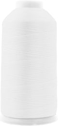 Mandala Crafts Bonded Nylon Thread - White Heavy Duty Sewing Threads - 415 YDs Size 346 210D T350 Tex 350 Thread for Leather Jeans Weaving Outdoor Marine Upholstery