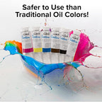 Lukas Water Mixable Oil Paint - Eco-Friendly, 37ml Greens Set of 5, Solvent-Free Artist Oil Paint with Lightfast Pigments and Beeswax for Smooth Consistency, Water Soluble, Quick-Drying