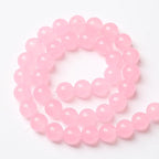 90pcs Natural Light Pink Chalcedony Stone Beads for Jewelry Making - Energy Healing Power Stone DIY Bracelet Necklace Accessories - 15" (4mm, Light Pink Chalcedony)