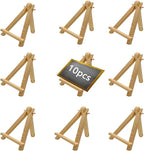 5.9 Inch Mini Wood Display Easel, 10 Pcs Tabletop Easels for Displaying Photos, Picthres