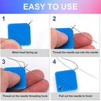 Automatic Needle Threaders for Hand Sewing, 2025 Upgrade Embroidery Floss, Sewing Machine Needle Threader, Sewing Supplies Tool, Fits All Needle Sizes (20, Red)
