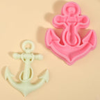 1Pcs Anchor Chocolate Fondant Mold, Food Grade Nautical Anchor Candy Silicone Mold, Suitable for Cupcake Decoration Soft Candy Biscuit Gum Making, Uv Resin Pendant Clay Plaster Modeling