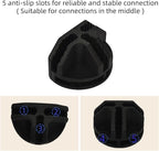 10Pcs Wire Cube Connectors, Black Wire Cube Storage Connectors Half Buckle Wire Grid Cube Shelf Plastic Connectors for Wire Cube Storage Shelving Unit and Modular Closet Organizer, SATONBEYI