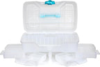 ArtBin Clear Plastic Organizer Small Parts Organizer - for DIY Arts & Crafts Storage Boxes & Organizers, Sewing Storage - Storage Box with Compartments, Project Box - Medium (4 Pivot Trays) 6943PB