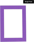 6x8 Mat for 8x10 Frame - Precut Mat Board Acid-Free Purple 6x8 Photo Matte Made to Fit a 8x10 Picture Frame, Premium Matboard for Family Photos, Show Kits, Art, Picture Framing, Pack of 1 Mat