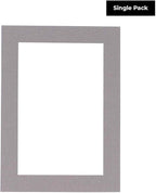 11x14 Mat for 8.5x11 Photo - Precut Charcoal Picture Matboard for Frames Measuring 11 x 14 Inches - Bevel Cut Matte to Display Art Measuring 8.5 x 11 Inches - Acid Free ONE MAT