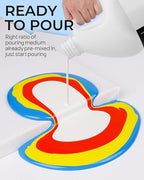 Nicpro 8 Colors Large Bulk Acrylic Pour Paint Set (69oz,2040ml) Premixed High Flow Art Pouring Paint Supplies Kit with Silicone Pour Oil, Gloves for Beginner Cell Creation Flow DIY, Ready to Pour