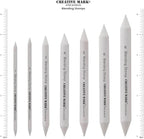 Creative Mark Blending Stumps - Solid Double-Ended Blending Stumps for Blending Charcoal, Pencils, Pastels, and More! - [Size # 1-12 Count]
