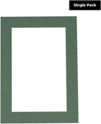 8x10 Mat for 6x8 Photo - Precut Hunter Green Picture Matboard for Frames Measuring 8 x 10 Inches - Bevel Cut Matte to Display Art Measuring 6 x 8 Inches - Acid Free ONE MAT