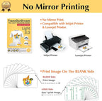 TransOurDream Tru-Heat Transfer Paper for Inkjet & Laserjet Printer (100 Sheets 8.5x11", 3.0) Printable HTV Heat Transfer Vinyl for T Shirts Iron On transfers for Light Fabrics (TRANS-L3-1-100)