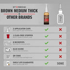STARBOND 2 oz. Dark Brown Medium-Thick CA Glue (Premium Cyanoacrylate Super Glue) Knot Filler 500 CPS Viscosity for Woodworking, Woodturning, Carpentry, Guitar, RC Hobby