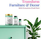 GRANOTONE Chalk Paint for Furniture | Matt-Finish Water-Based Acrylic Paint for Wood, Walls, Metal, Glass, Paper, Fabric Canvas | Maximum Coverage Chalk Paint for Kids & Adults, 500 Ml (MINT)