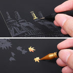 14Pcs Scratch Art Tools, Dual Tip Scratch Coloring Stylus Paper Art Kit for Adults, Complete Scratch Art Tools Set for DIY Painting and Drawing