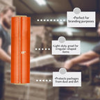 PSBM Orange Stretch Wrap, 15 Inch x 1476 Feet, 72 Pack, Tinted Pre-Stretched Shrink Wrap Film for Moving, Packaging, Pallet Wrapping