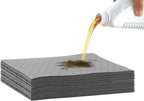 Oil Absorbent Pads Weight Dimpled Pad Garage Accessories Water Absorbent Mat Oil Spill Mat for Oil-Based & Water-Based Fluids Absorbing & Protecting Home Garage Basement (Gray,9.8'' x 13'') (30PCS)