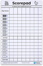 Mexican Train and Chicken Foot Dominoes Score Pad - 100 Scoring Sheets per Scorepad, 8.5 x 5.5 Inches - Score Sheets for Double 12 Domino Sets, White, VO-320