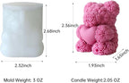 Rose Bear Candle Mold,Teddy Bear Silicone Molds for Candle Making,Epoxy Resin Bears Molds for DIY Handmade Soaps, DIY Candle, Mother's Day Gifts, Birthday Gifts, Home Decor Crafts (Mini)