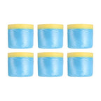 uxcell Pre-Taped Masking Film, 1.8ft x 82ft Plastic Paint Drop Cloth with Medium-Tack Painters Tape for Painting Spraying Protection Blue Film 6Pcs