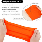 VINYL FROG Heat Transfer Vinyl Roll HTV Vinyl - 12" x5ft Neon Orange Iron on Vinyl for T-Shirts, Heat Press Vinyl for DIY Craft Designs (Neon Orange)