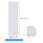 PATIKIL 6061 T651 Aluminum Sheet Metal 4 x 1.18 x 1/16(0.0625") Inch 3Pcs Flat Plain Aluminum Plate Covered Stock with Protective Film, Heat Rectangle 1.5MM for Lndustry Crafting