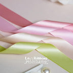 LaRibbons 3/8 Inch 50 Yard Double Faced Satin Ribbon,Rose Pink Small Satin Craft Fabric Ribbon for Gift Wrapping Floral Bouquets Wedding Party Decoration