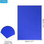 PATIKIL 3.3x2.1x1/32inch Anodized Aluminum Sheet, 5Pcs Metal Rectangle Aluminum Plate 0.8mm Thick Engraving Blanks for Laser Engraving DIY Decorative Crafting Home Decoration, Blue