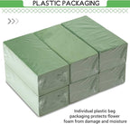 6 Pcs Floral Foam Blocks for Flower Arrangement (Larger Size 9” Lx4.3” Wx3” H) Wet and Dry Green Floral Foam for Wedding, Birthdays, Home Decorations