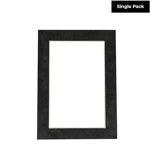 11x14 Mat Bevel Cut for 8.5x11 Photos - Acid Free Dark Grey Suede Precut Matboard - For Pictures, Photos, Framing - 4-ply Thickness
