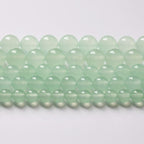 8mm 46pcs Natural Green Jade Chalcedony Beads Energy Healing Power Stone Beads for Jewelry Making Round Loose Beads DIY Bracelet 15" (Green Jade, 8mm)