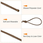 MECCANIXITY Waxed Cord 1mm Waxed Polyester Cord 175 Yard Wax String for Bracelet Making,Necklaces, Beading,Jewelry Making and DIY Crafts(Brown), 0.04 inch-Dia