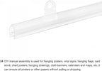 MECCANIXITY PVC Poster Hanger Rail Poster Strip Bar 80cm/31inch Clear with Clips for Poster, Map, 4 Set