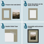 Mat Board Center, Pack of 20, Mixed Colors 8x10 Picture Mats Matting with White Core Bevel Cut for 5x7 Pictures