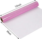 guangyintong Glow Glitter Purple Heat Transfer Vinyl HTV Rolls, 12" x 8ft Iron on Vinyl for T-Shirts, Glitter HTV Vinyl for All Cutter Machines Easy to Cut & Weed for DIY Design