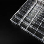 36 Grids Clear Plastic Organizer Box, Craft Storage Container for Beads Organizer, Art DIY, Crafts Jewelry Storage, Fishing Tackles, Rock Collection, 2 Pack