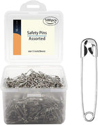 vrupin 1.5Inch/38mm Safety Pins Bulk (38mm-500pcs)