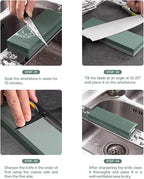 YKLP Knife Sharpening Stone,Whetstone Set Kitchen Knife Sharpener Stone 2 Side 400/1000 Grit,Wet Stones for Sharpening Chisel Blades, Knives, Scissor Blades