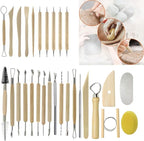 Clay Tools 40PCS Pottery Tools Clay Sculpting Tools Polymer Clay Tools Kit Ceramic Tools for DIY Handcraft Modeling Clay Carving Tools Set