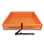 5 ft x 5 ft - 2nd Containment Spill Containment Berm - PVC Orange Made in U.S.A.