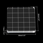 PATIKIL 2" x 2" Acrylic Stamp Block, Clear Stamping Block with Grid Lines Decorative Mounting Blocks Square for Scrapbooking DIY Crafts Card Making