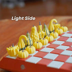 Pumpkin Board Game Set,Magnetic Pumpkin Chess Expansion Pack Gourd Games,3D Printing Portable Checkers with Checkers Board,Dice Tower,Card Storage,Dice Storage,and Boards,Christmas Decor Gift(#2)