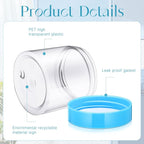 SATINIOR 12 Pack 8 oz Plastic Container Jars with Lids Round Clear Travel Cosmetic Container Slime Jars for Toiletries, Lotion, Cream, Ointments, Makeup, Rhinestone, Samples, Kitchen Storage(Blue)