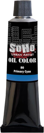 Soho Urban Artist Oil Paint - Primary Cyan, 170 ml Tube - Best Valued Oil Colors for Painting, Excellent Pigment Load