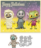 Halloween Clear Silicone stampReusable Stamp with Pumpkins, Skulls, Bats, Santa Claus, and Holiday Designs. Used for Making Cards, scrapbooks, and DIY templates (Halloween Mummy)